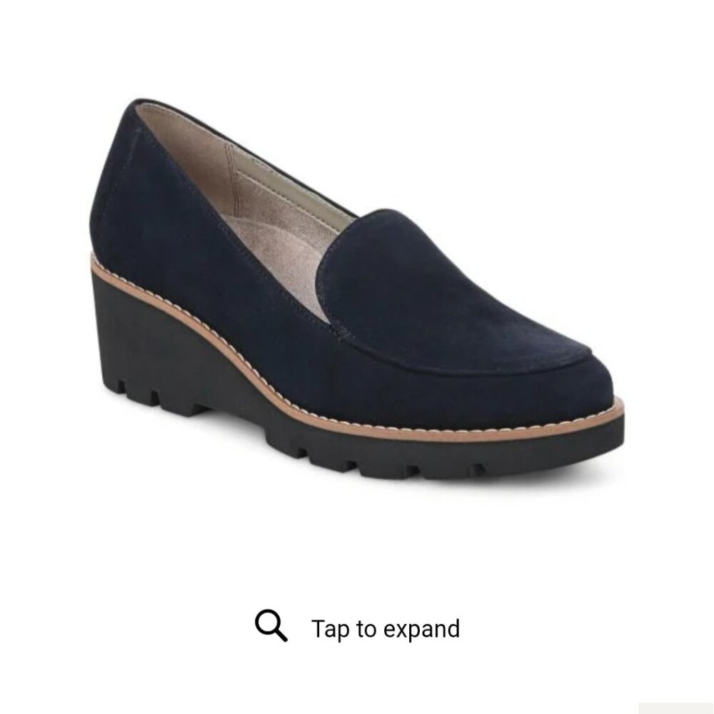 NIB Vionic Ava Wedge Heel - Navy Blue